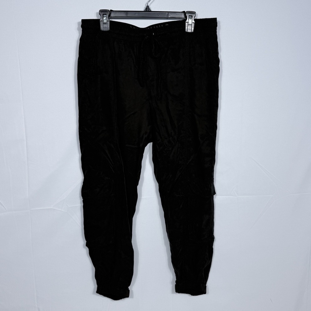 Johnny Was Pete Greta Ramble Jogger Cargo Pants Womens Medium Black Cupro Street